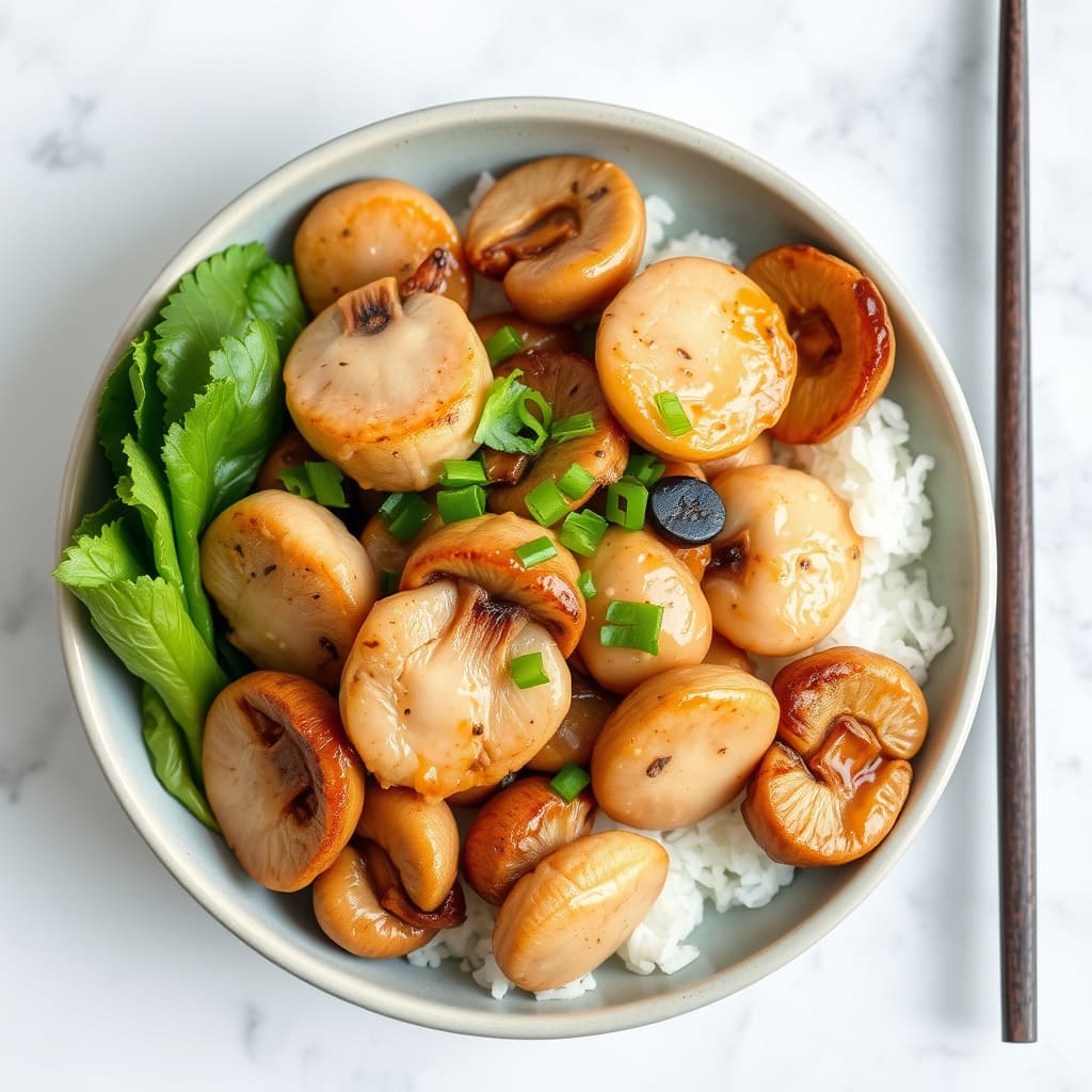 Kantonesisk kylling med sopp