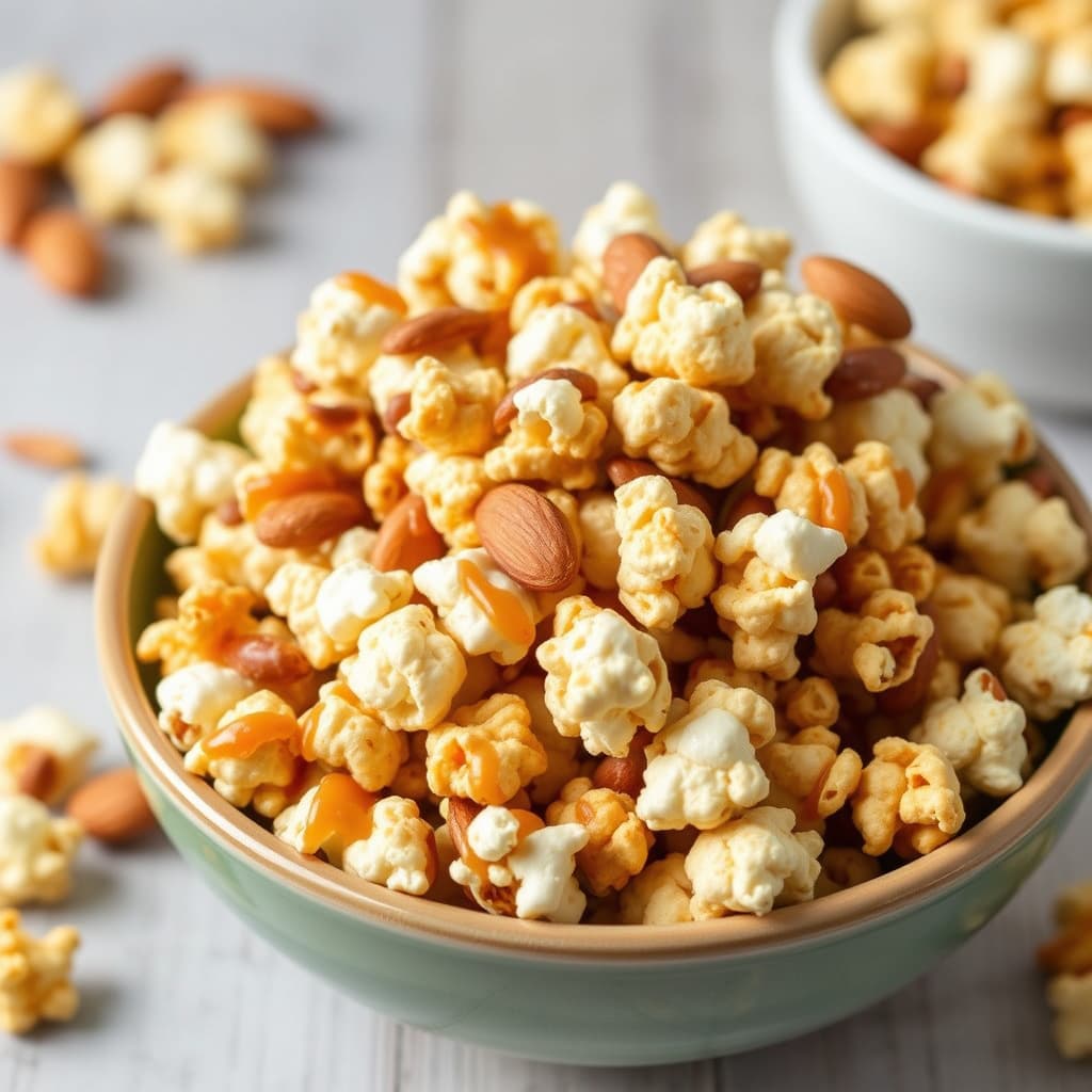 Karamell- og mandelpopcorn