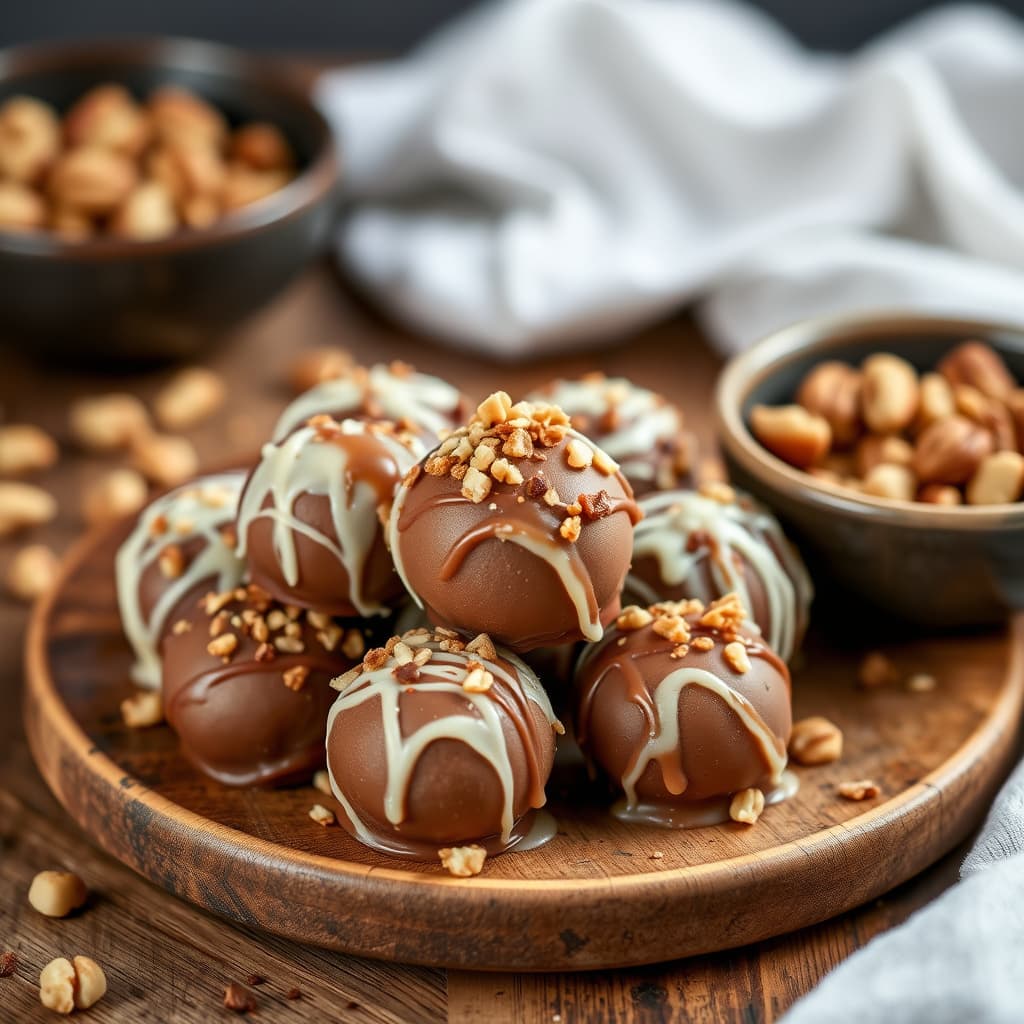 Karamell- og nøttepraliner