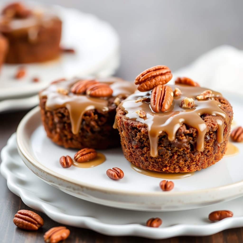 Karamell- og pekannøtkaker