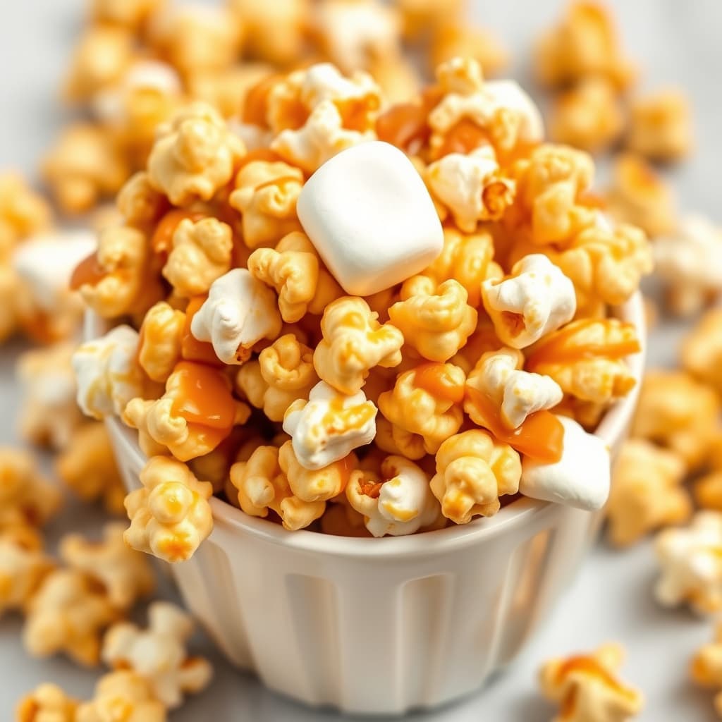 Karamellpopcorn med marshmallow