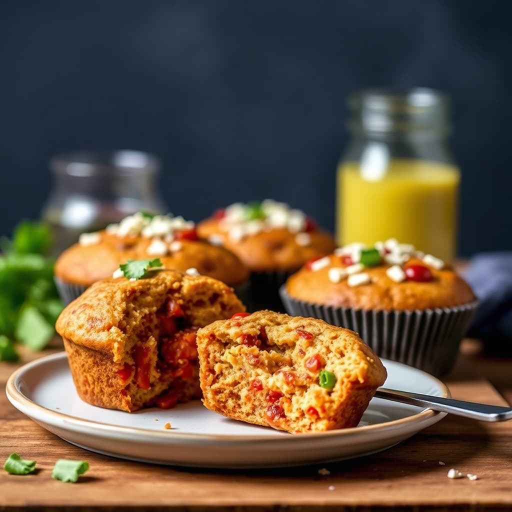 Karibiske chili-fylte muffins
