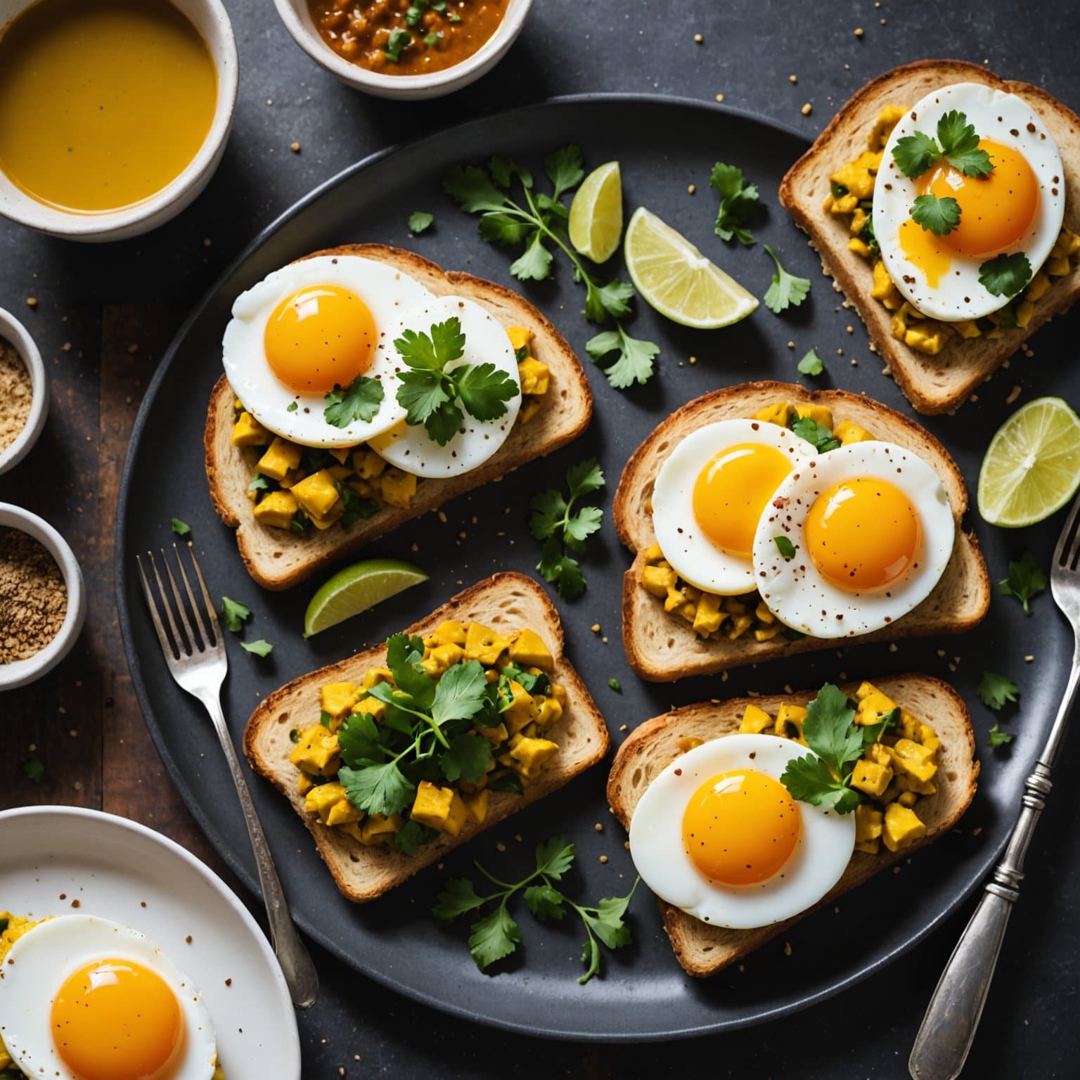 Karripølser på toast