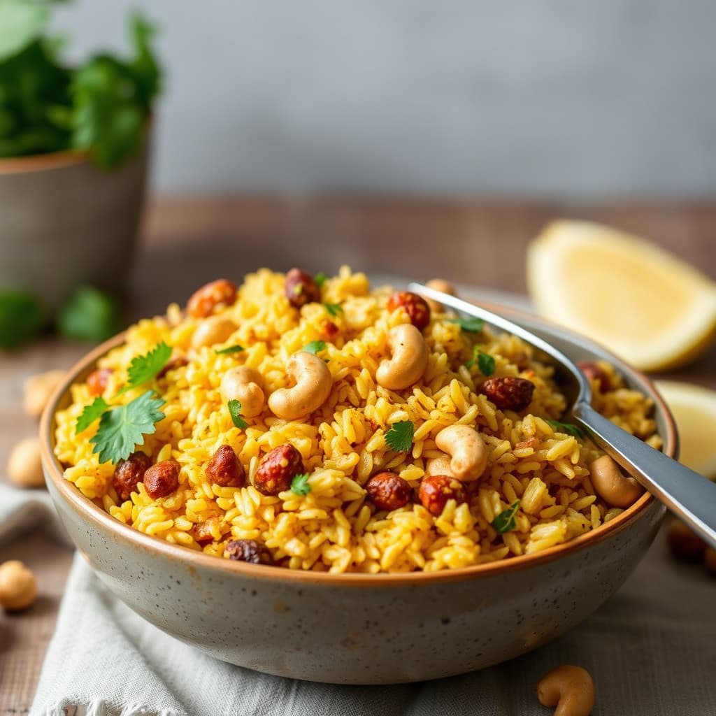 Karririsotto med cashewnøtter