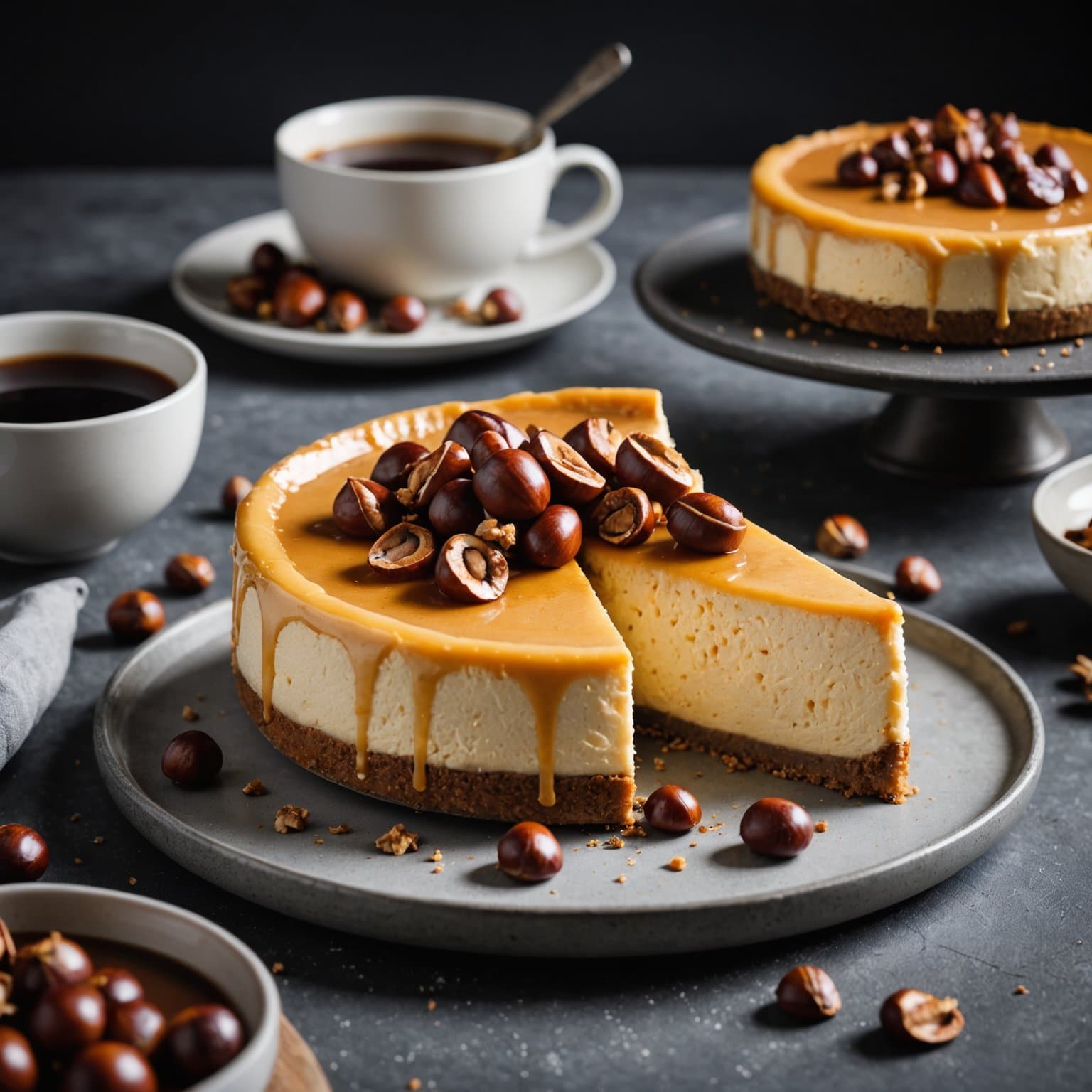 Kastanjeskake med ostekrem