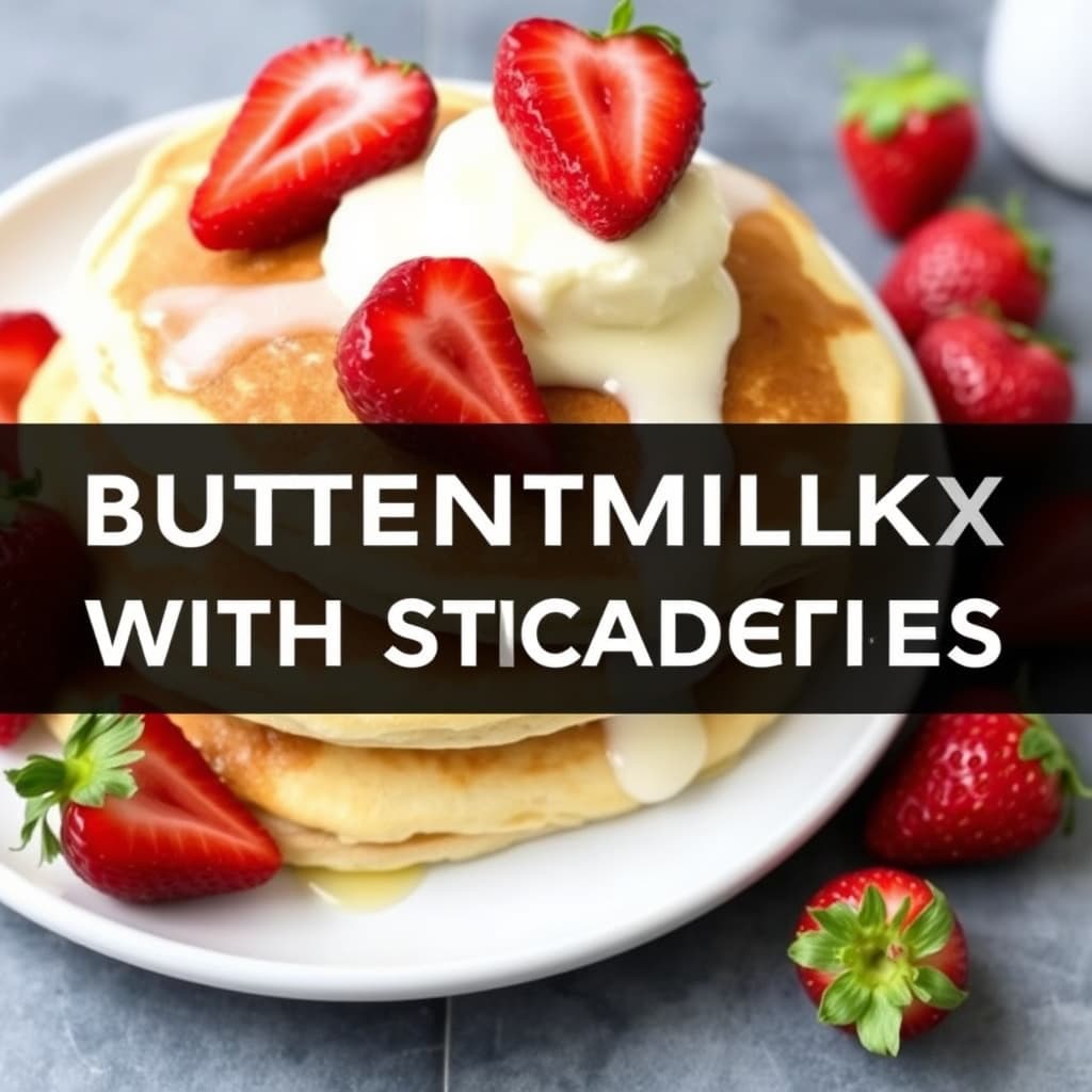 Kefirmel pancakes med ovnsbakte jordbær