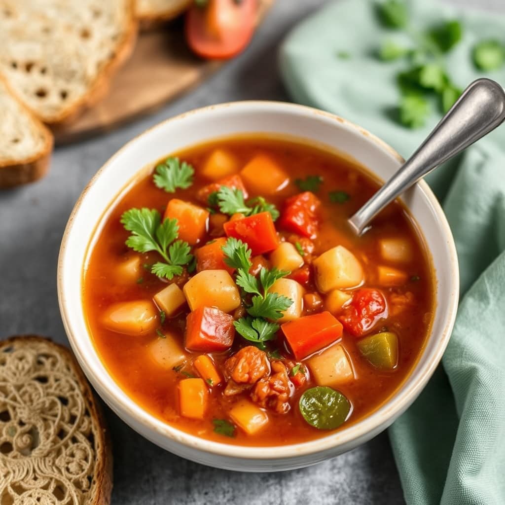 Ken sin minestronesuppe