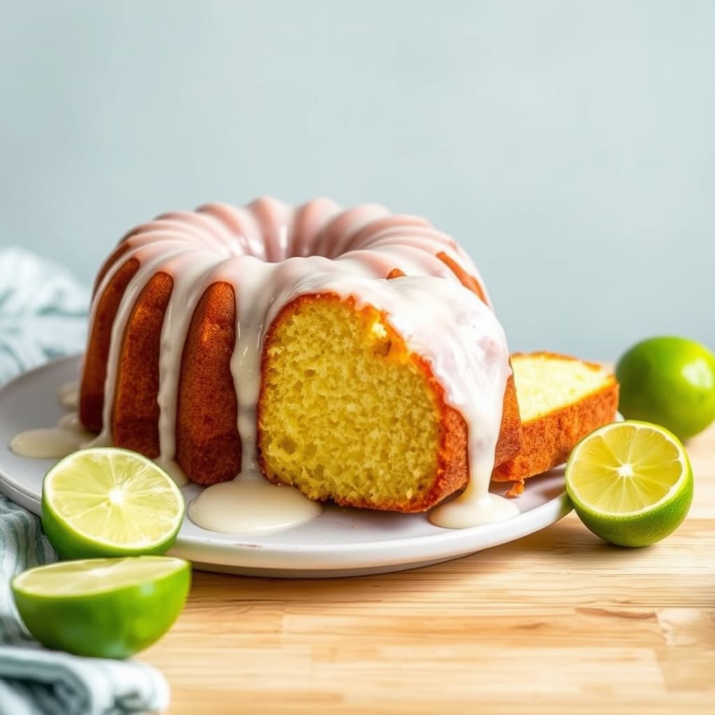 Key Largo Key Lime Pound Cake med key lime-glaze