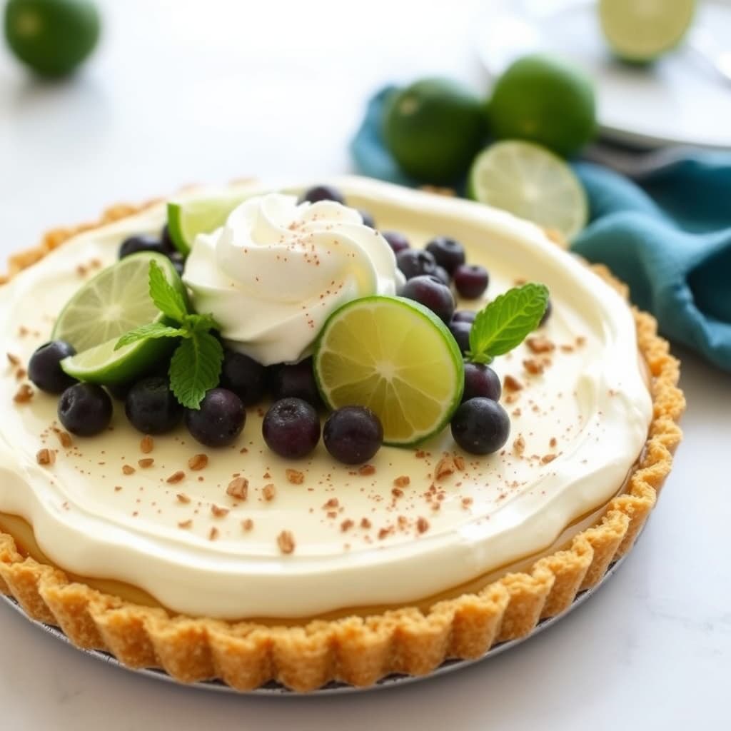 Key Lime Pie med smørkjeksbunn
