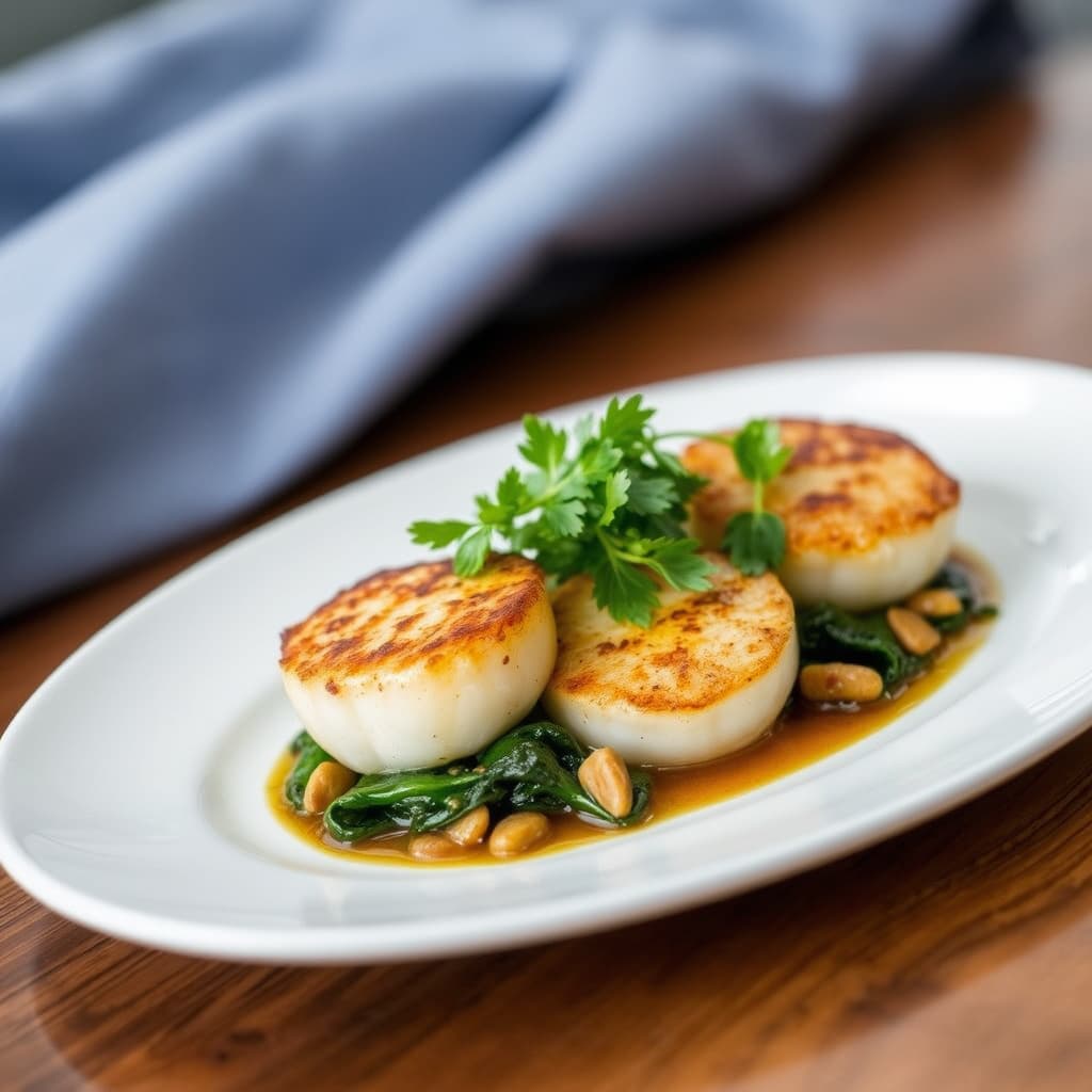 Key West-broiled kamskjell med Spamrizo og Poke Salet-gress