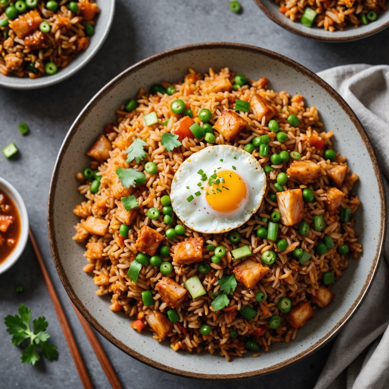 Kimchi Bokeumbab (Kimchi stekt ris)