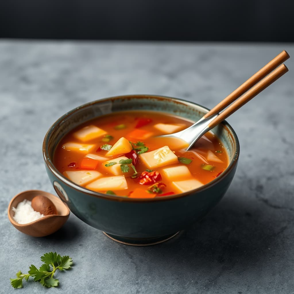 Kinesisk Hot-and-Sour-suppe