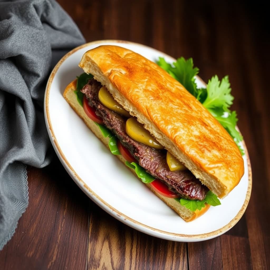 Kings Flat Iron Steak Sandwich