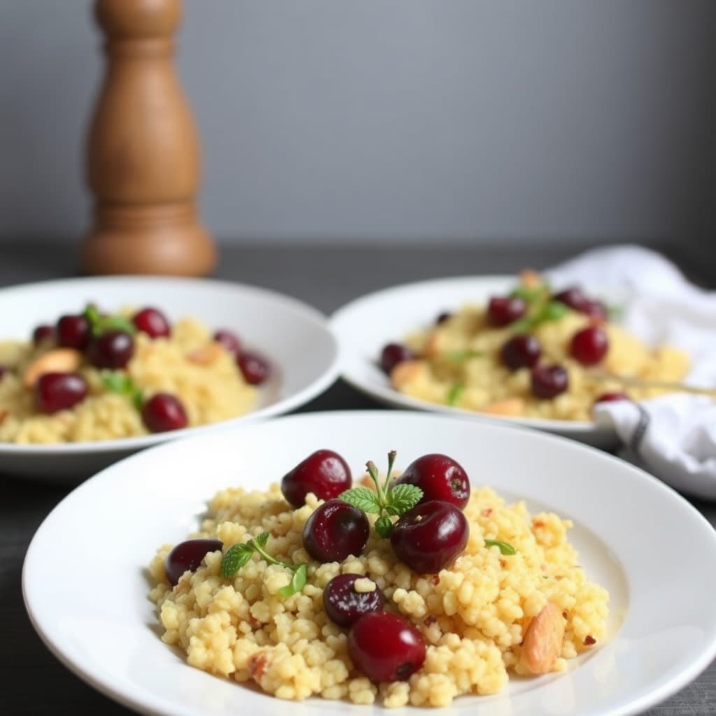 Kirsebær- og mandelcouscous