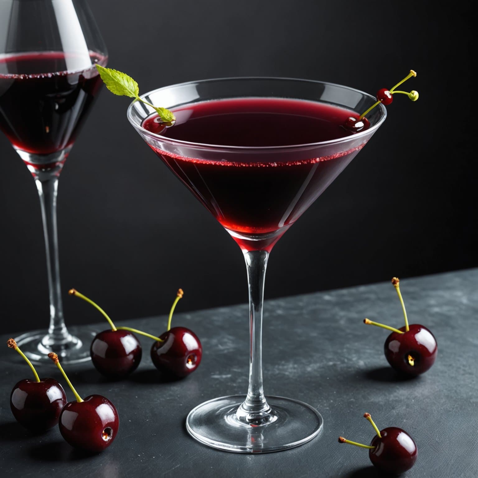 Kirstins favoritt svarte kirsebær Martini