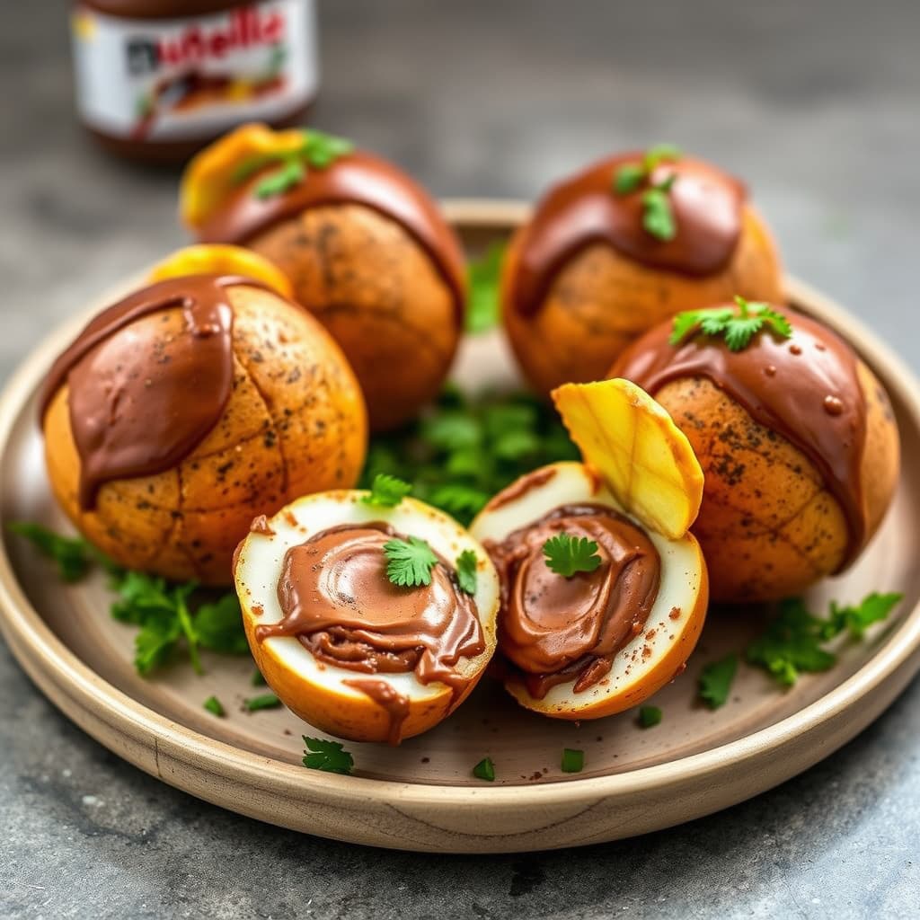 Kjempe dinosauregg fylt med Nutella