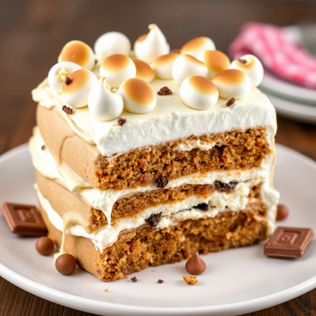 Kjempe stor S'mores-kake