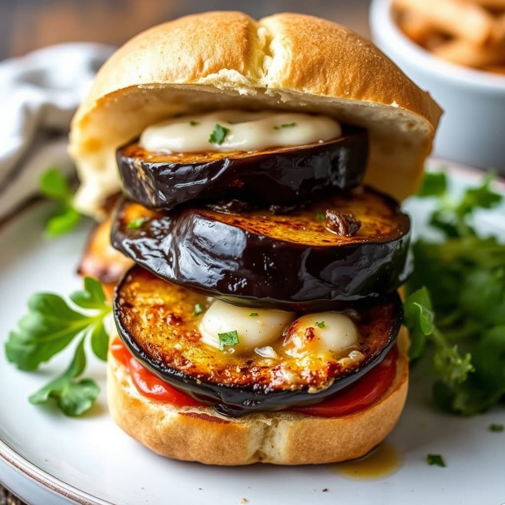 Klassisk italiensk sub med ovnsbakt aubergine