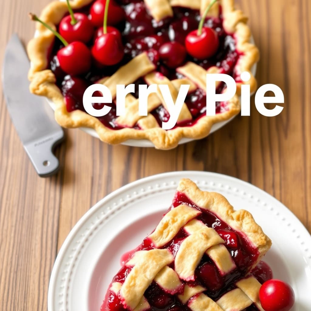 Klassisk surkirsebærpai med rutete deig