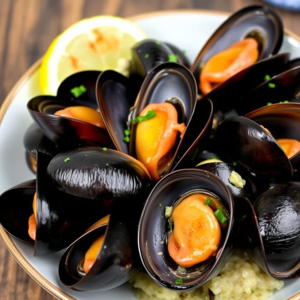 Klassiske franske blåskjell