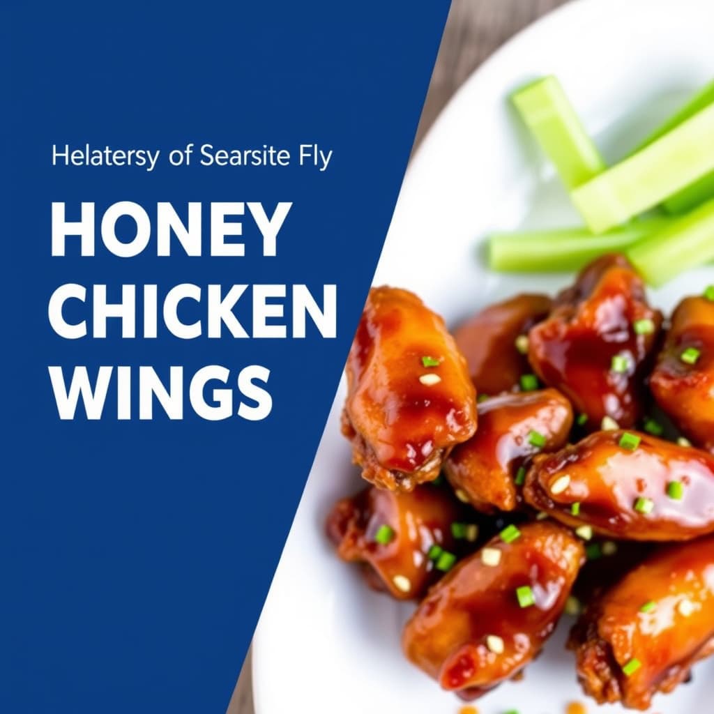 Klistrete honning-soyaglasurerte kyllingvinger