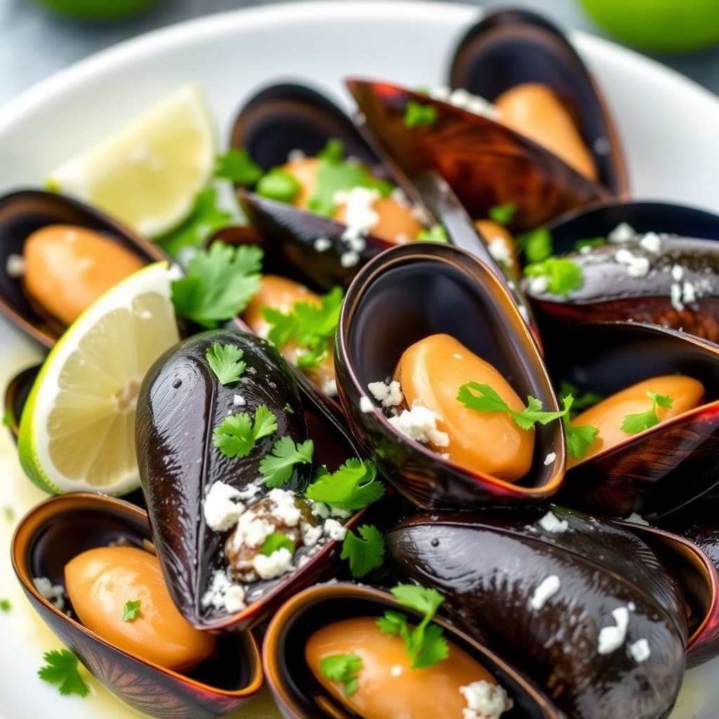 Kokos- og limeblåskjell