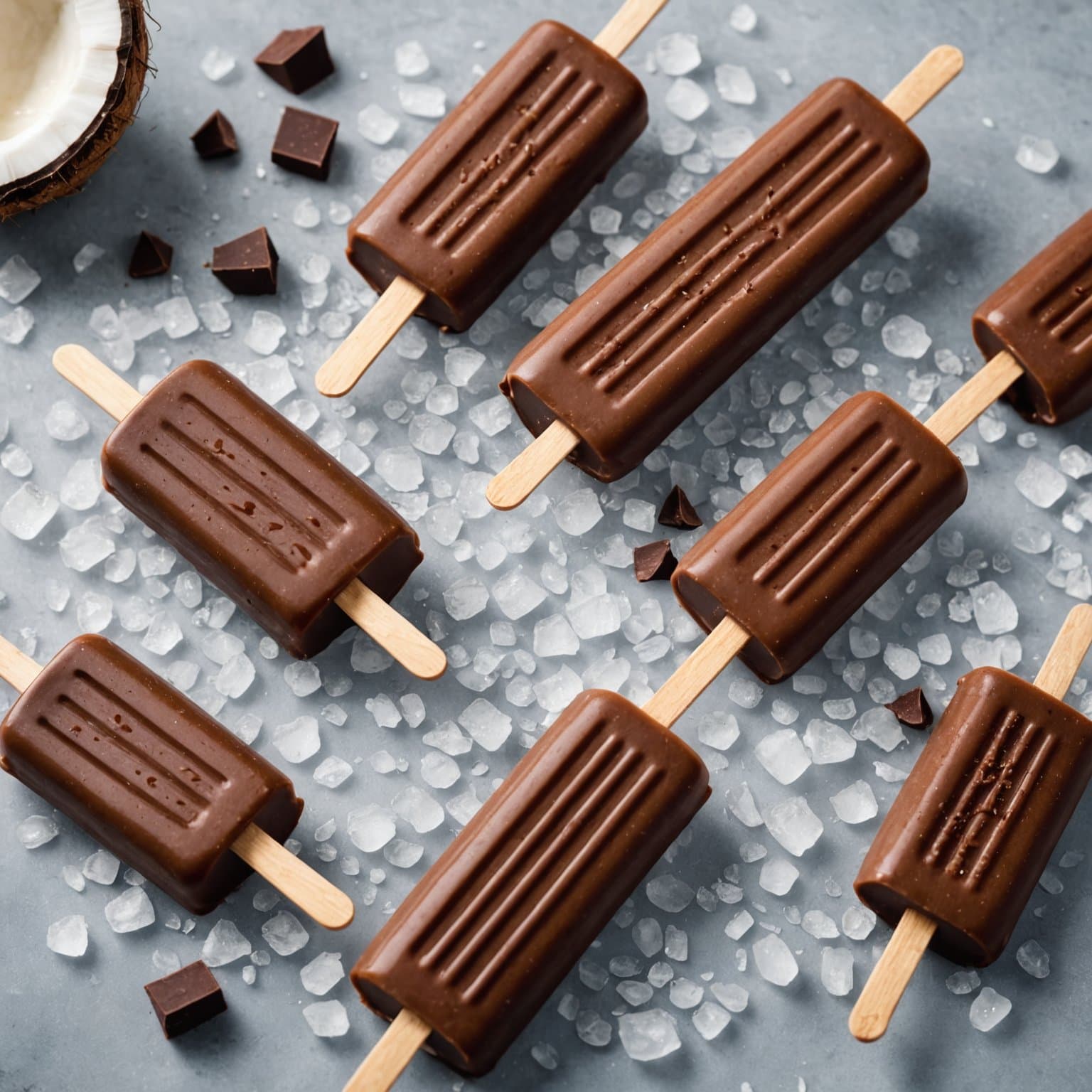 Kokos- og sjokoladeis uten sukker