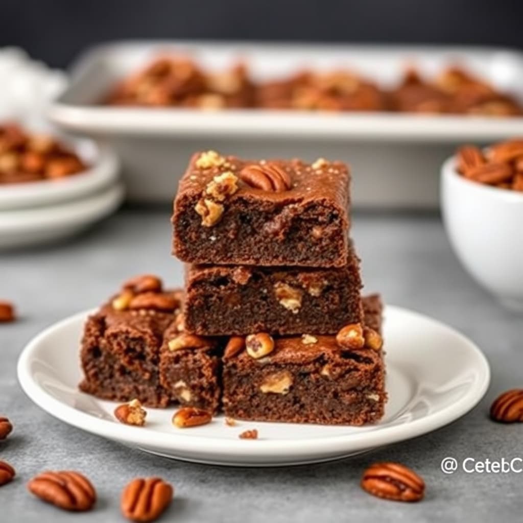 Kokosnøtt- og pekannøttbrownies