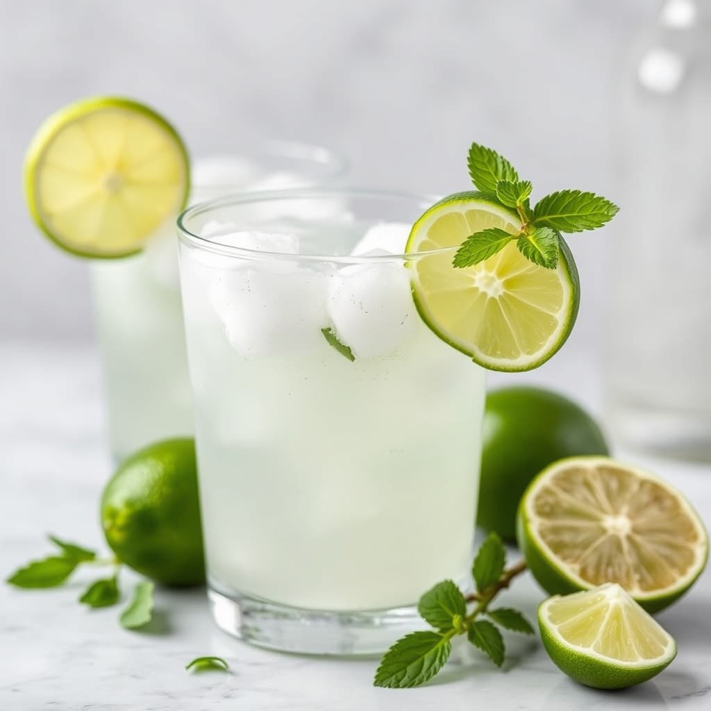 Kokosvann og lime Rickey