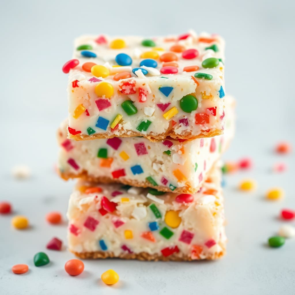 Konfettibiter i kvadrater