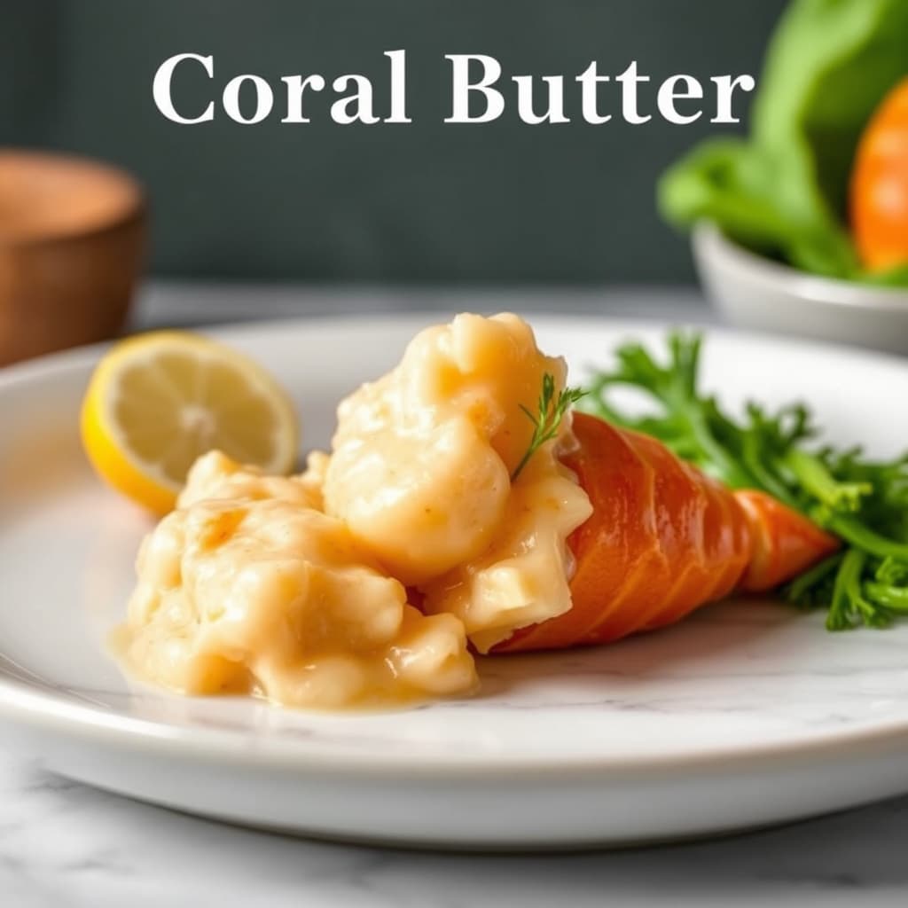 Korallsmør til dampet hummer