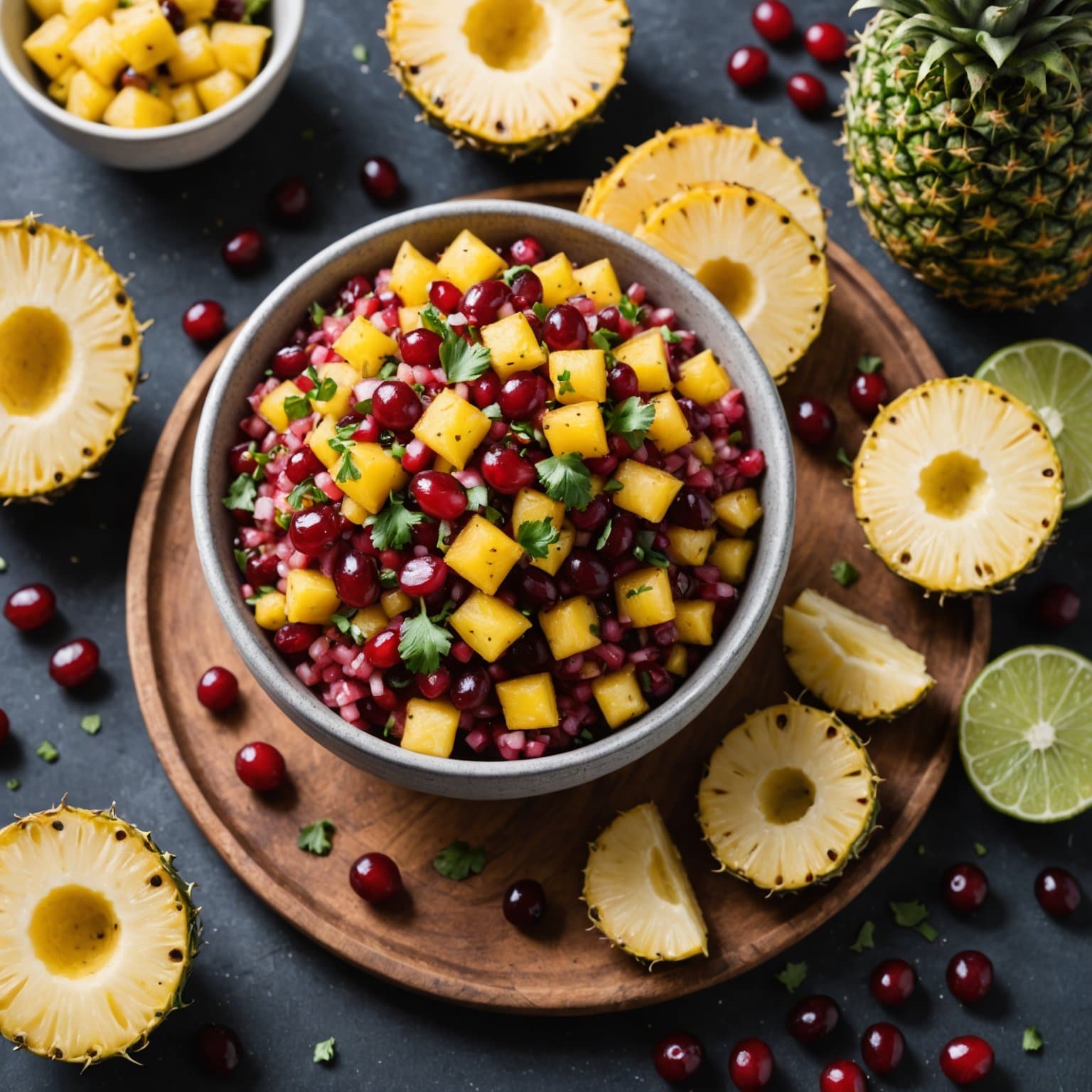 Kosher ananas- og tranebærsalsa (Pareve)