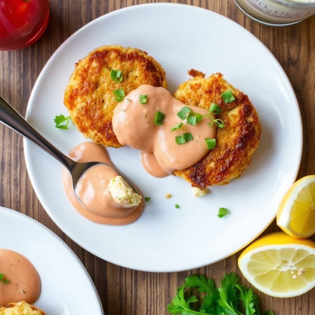 Krabbekaker med cocktailsaus