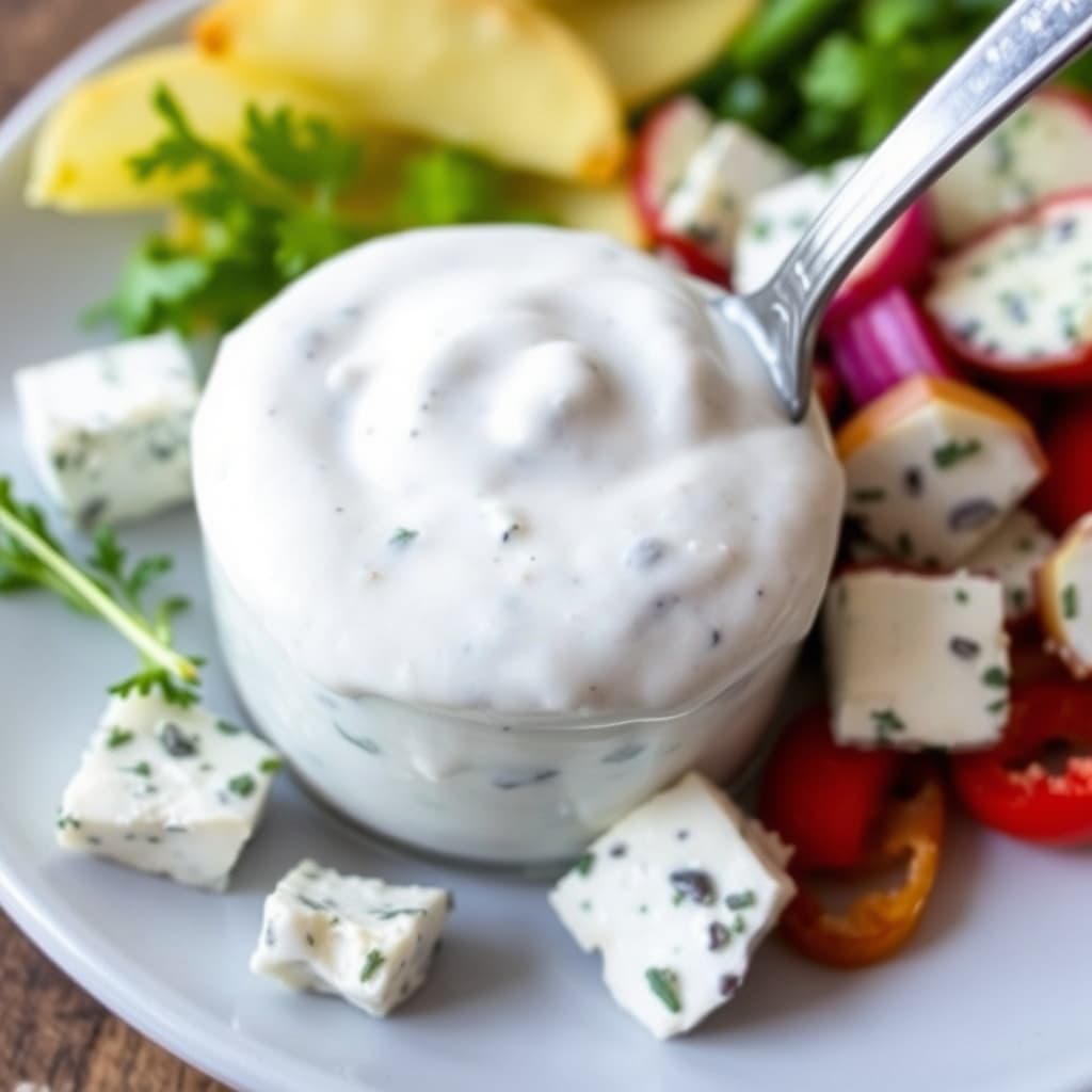 Kremet blåmuggostdressing