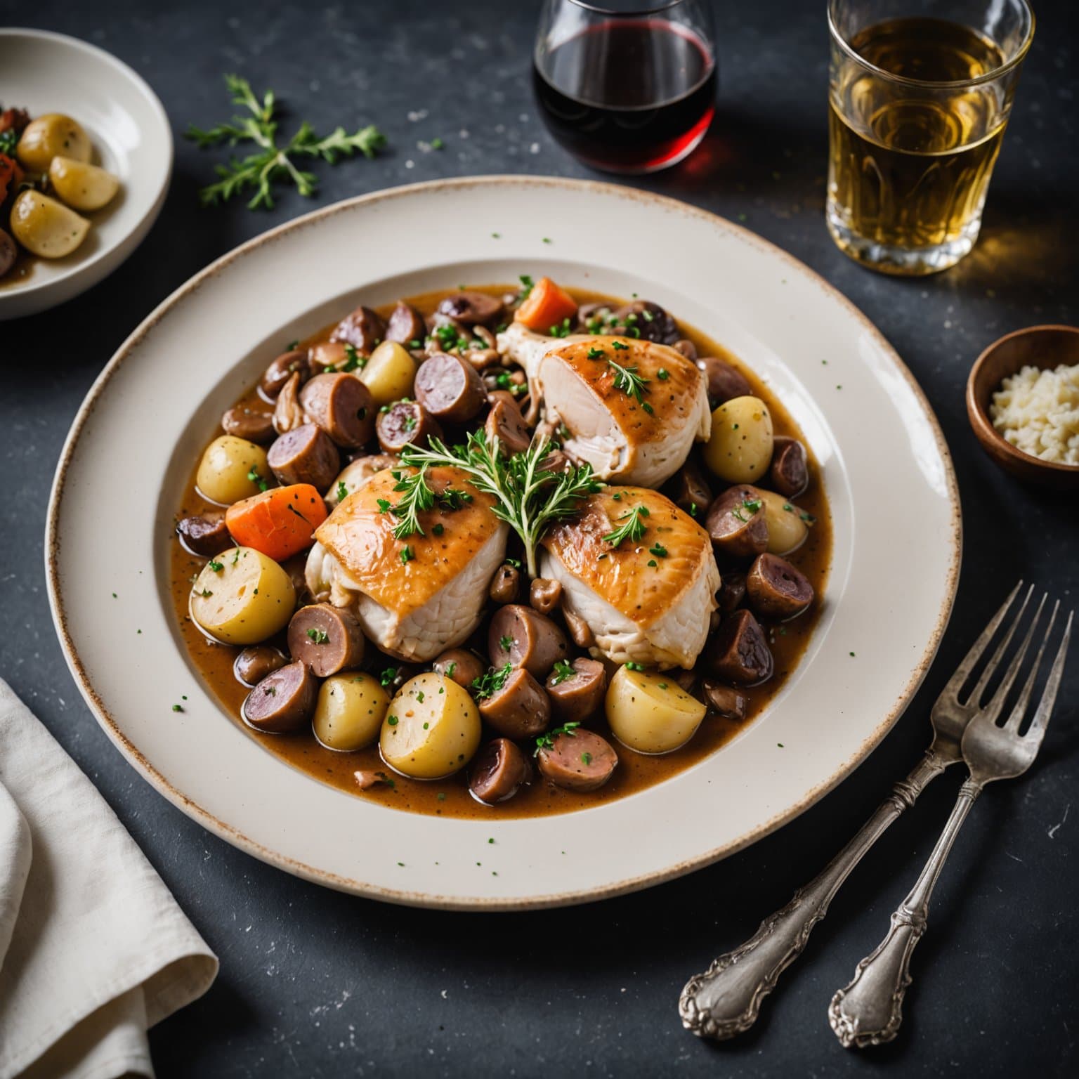 Kremet Coq au Vin Blanc