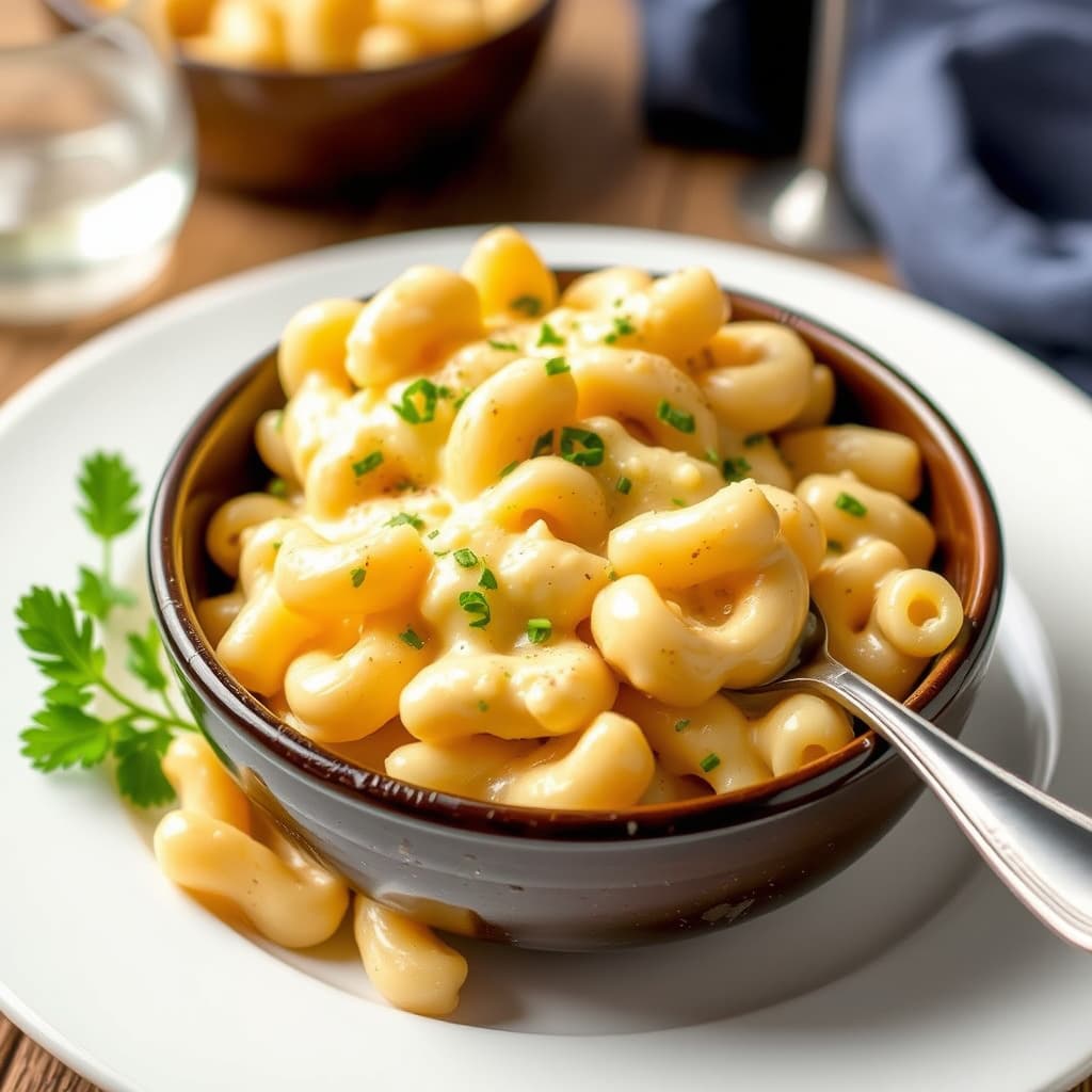 Kremet fire oster makaroni