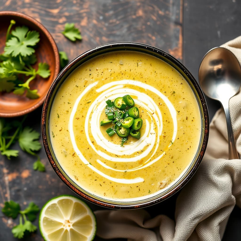 Kremet grønn chilisuppe