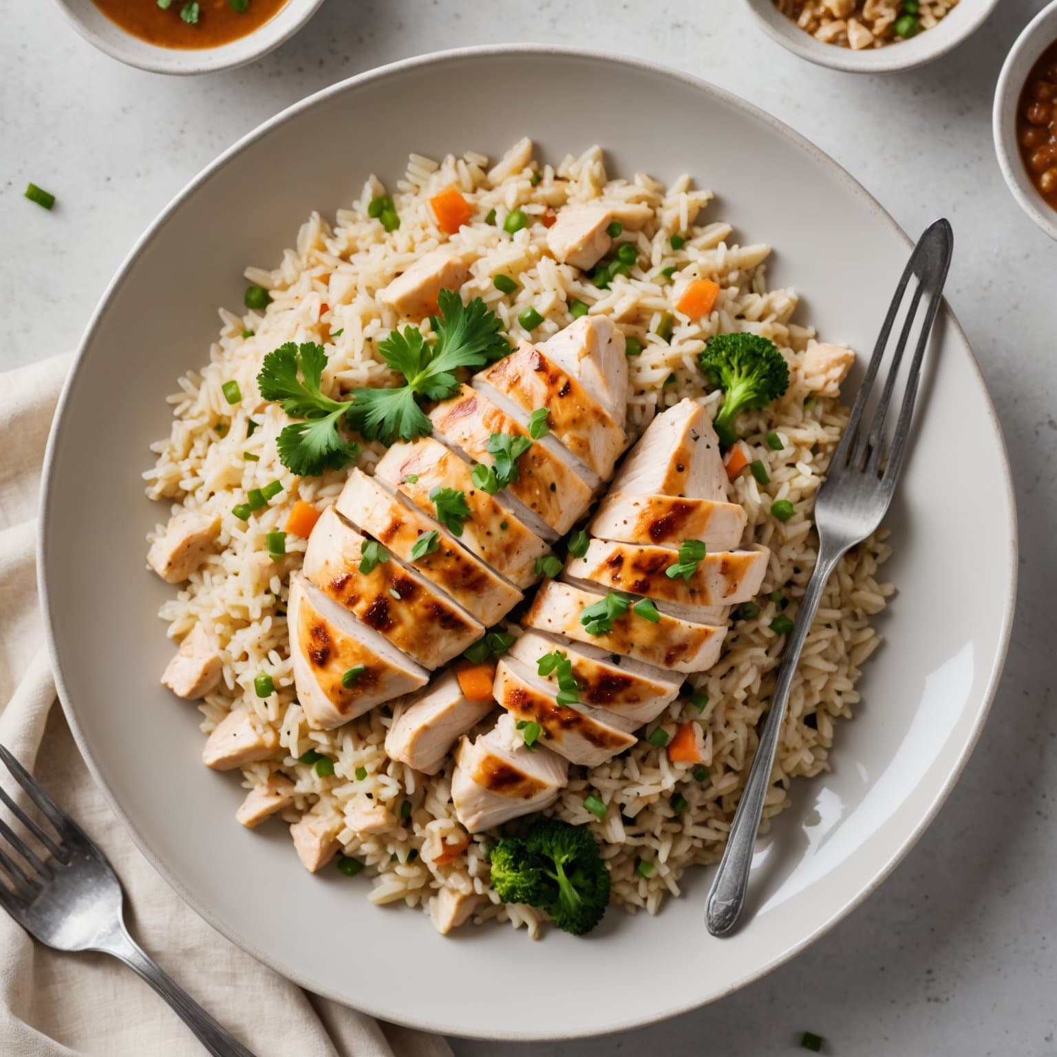 Kremet kylling og ris