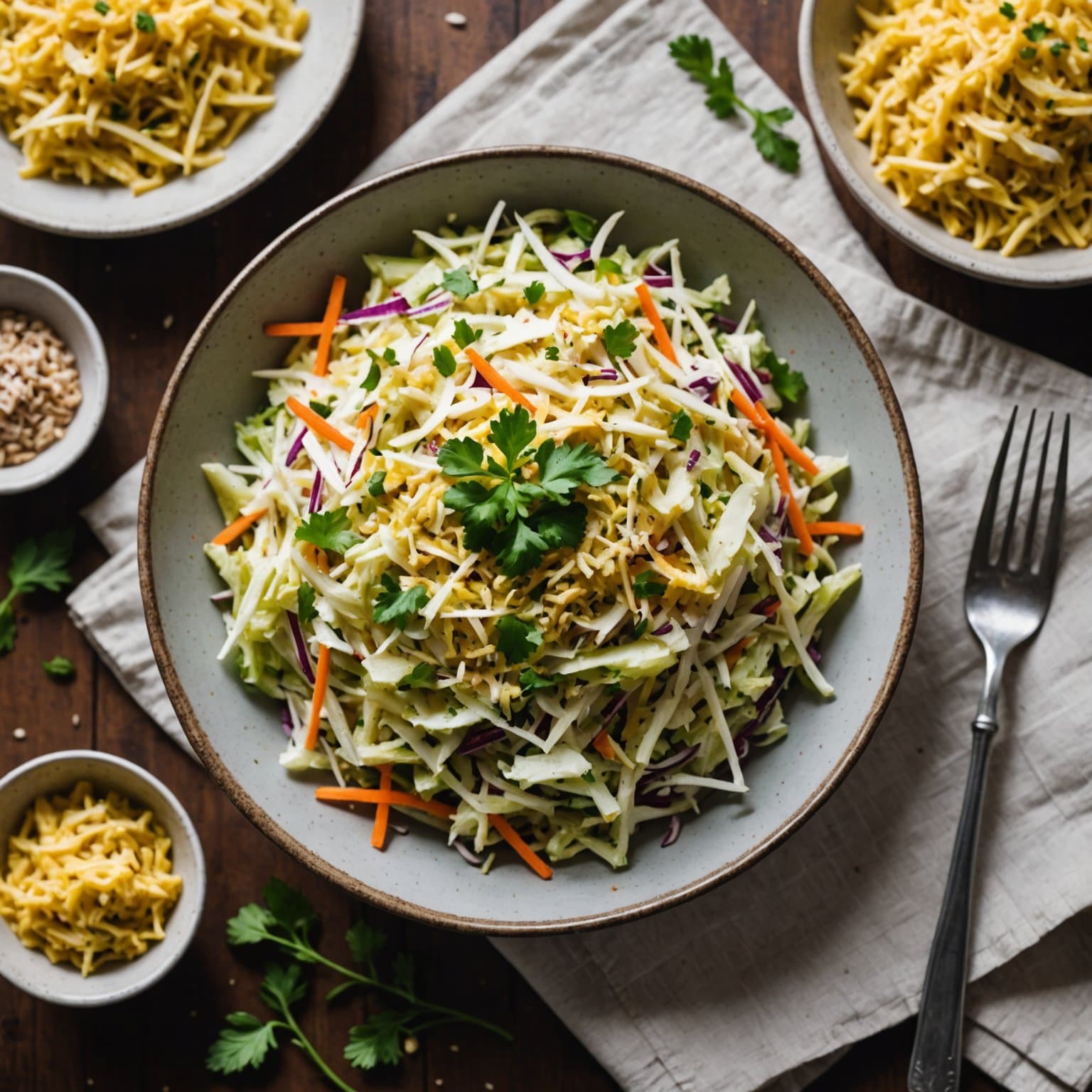 Kremet pepperrot- og sennepssalat