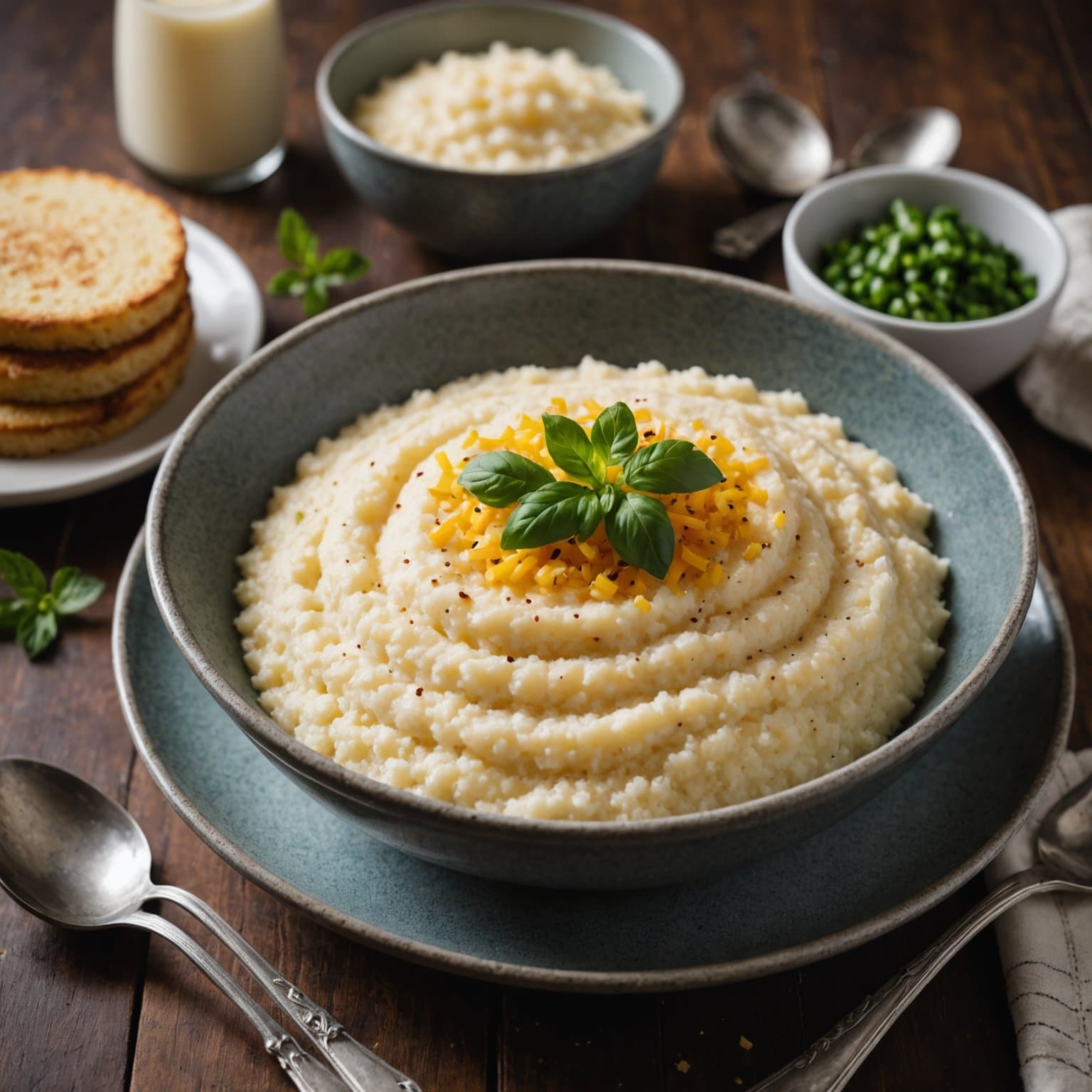 Kremete, steinmalt maisgrøt