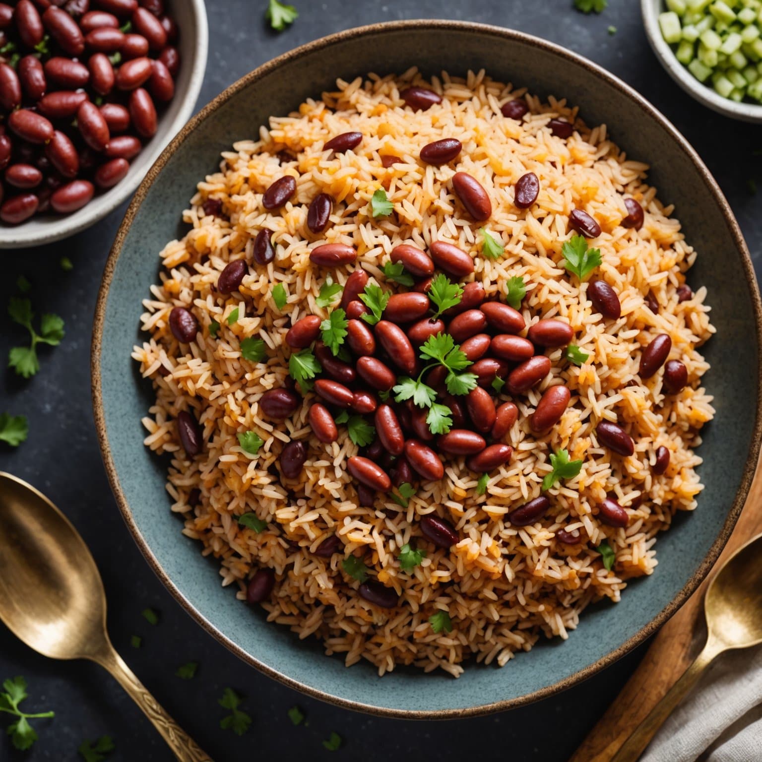 Kreolsk ris og kidneybønner