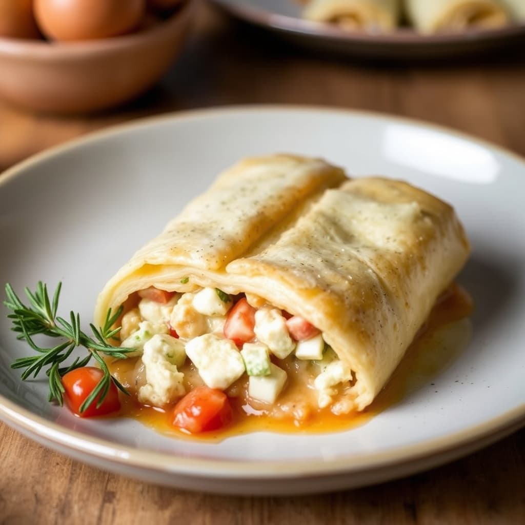 Kreps og geitoststrudel