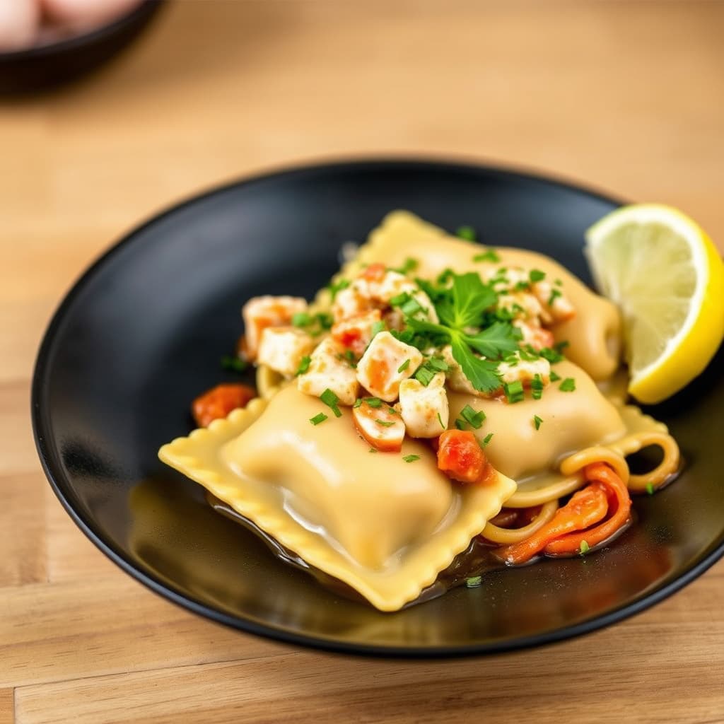Krepsestørrelse Ravioli