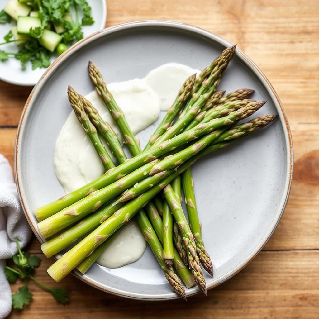 Krone av grønn asparges