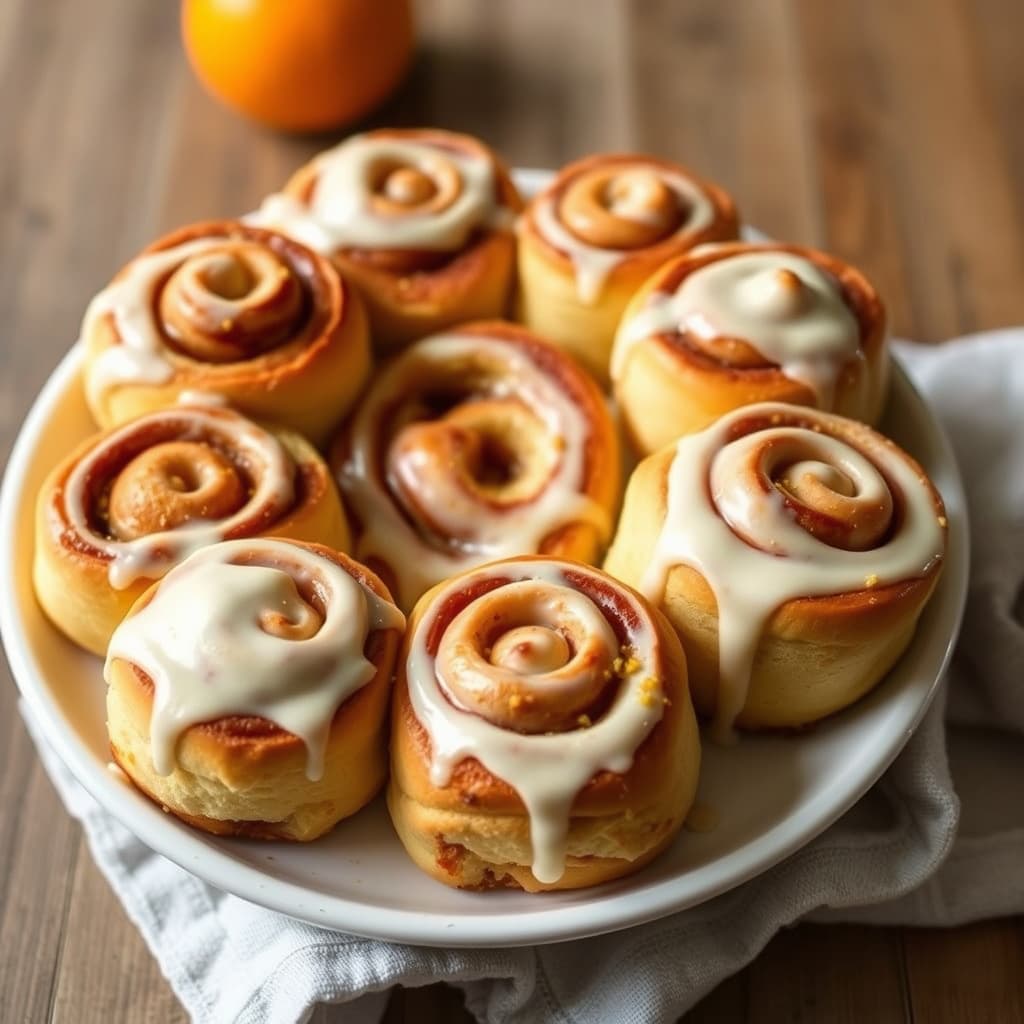 Krydrede appelsin- og kanelboller