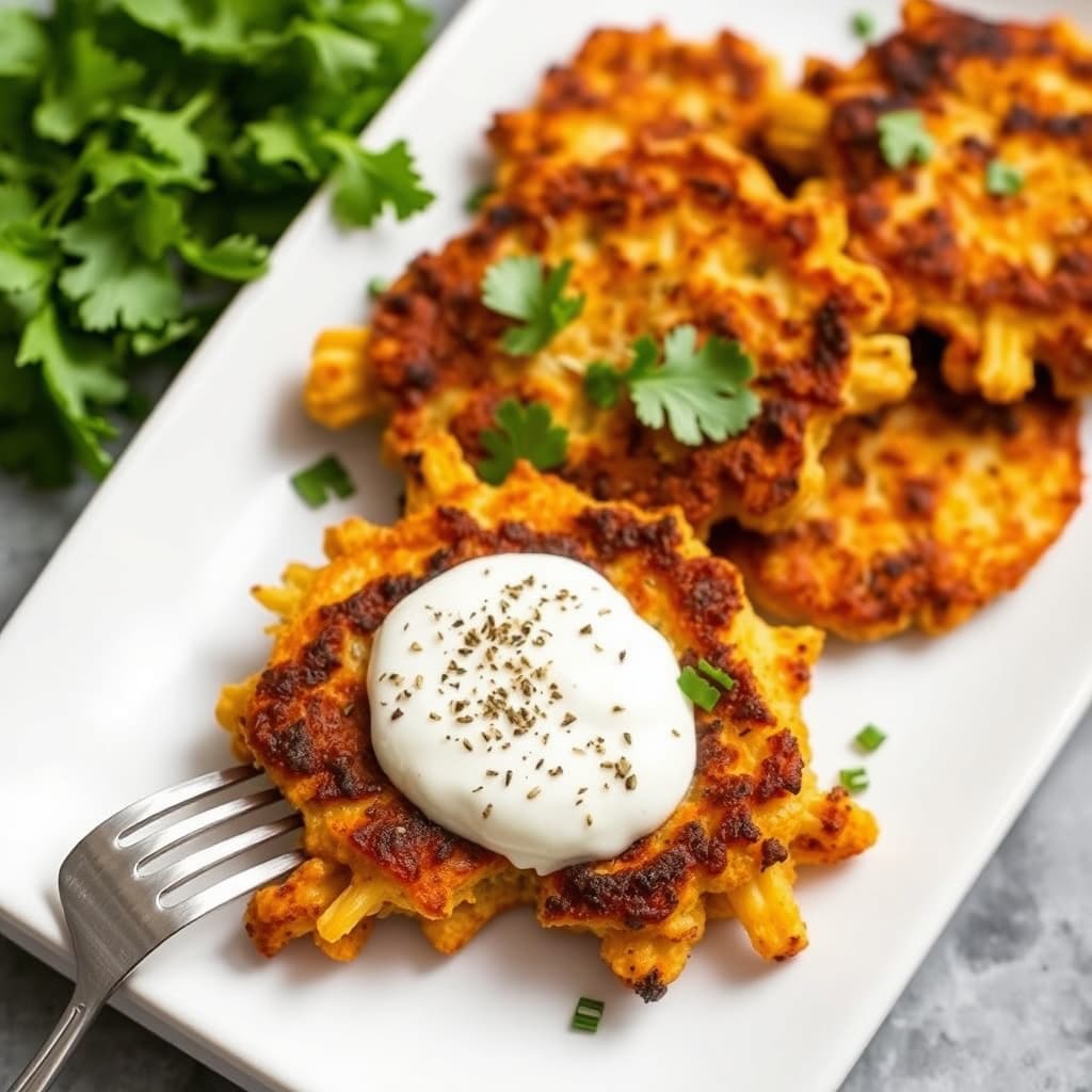 Krydrede blomkål-latkes med za'atar-aioli