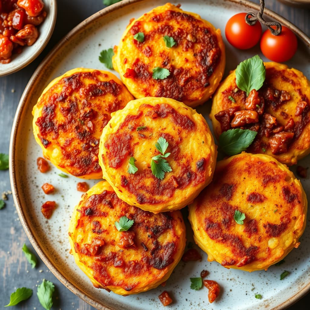 Krydrede polentakaker