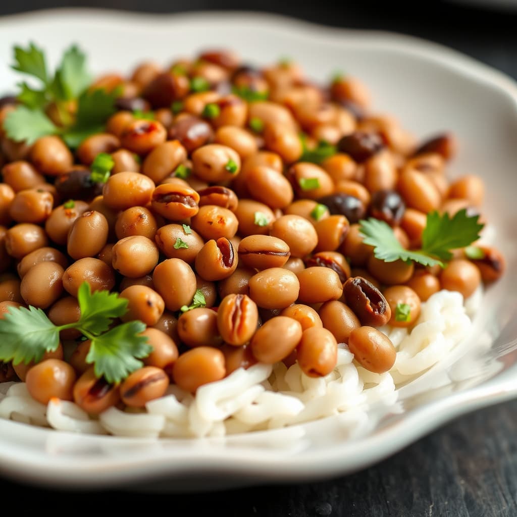 Krydrede svarte øyne-bønner