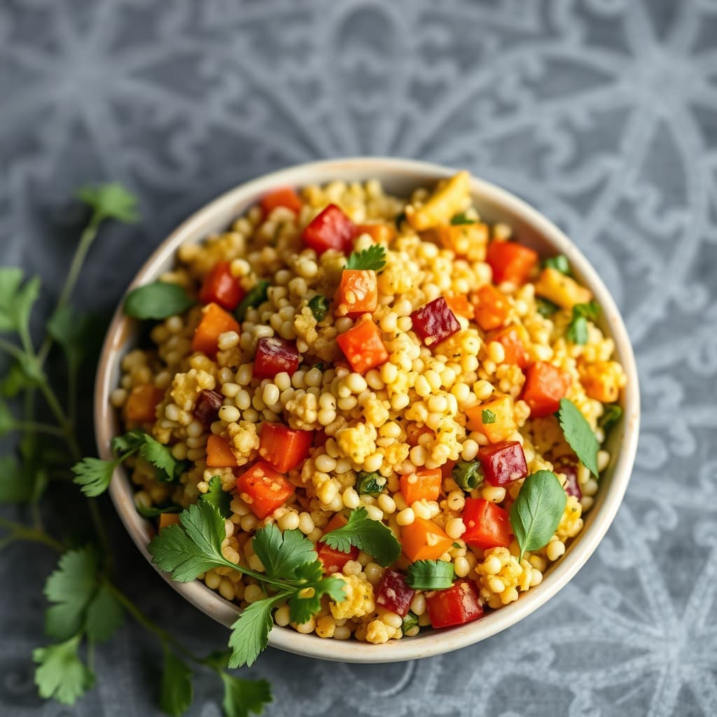 Krydret couscous-salat