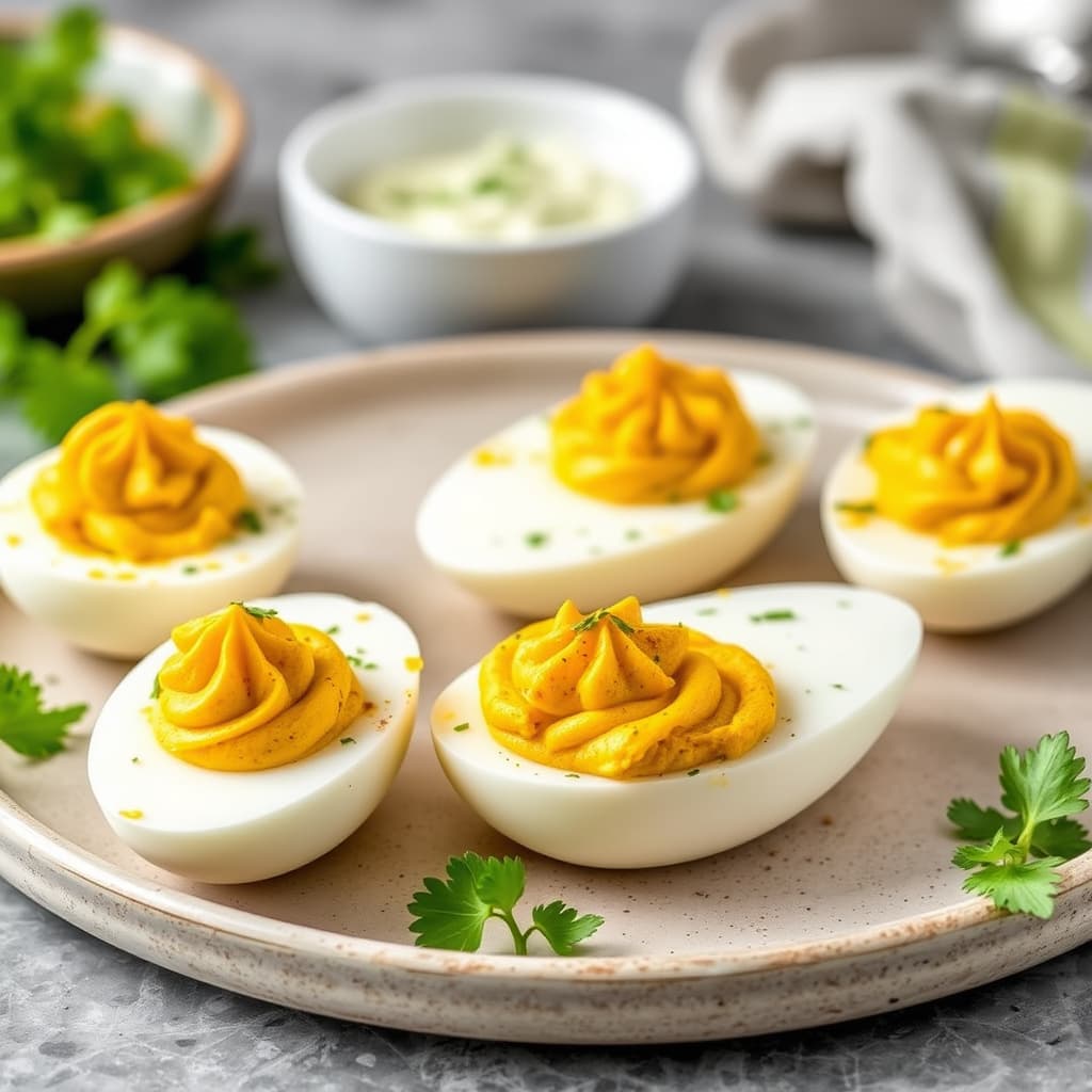 Krydret eggerøre med majones